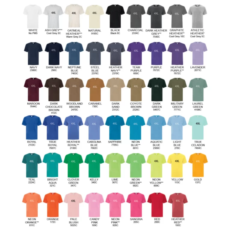 T-Shirt Colors