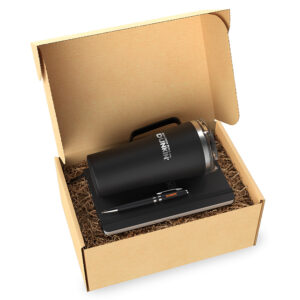 Sip ‘N Script gift set black