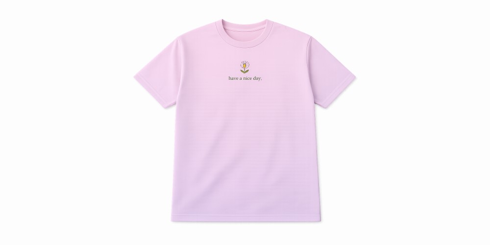 Front Center Small Print tshirt