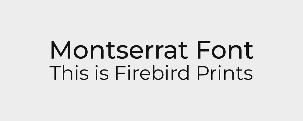 Montserrat font preview