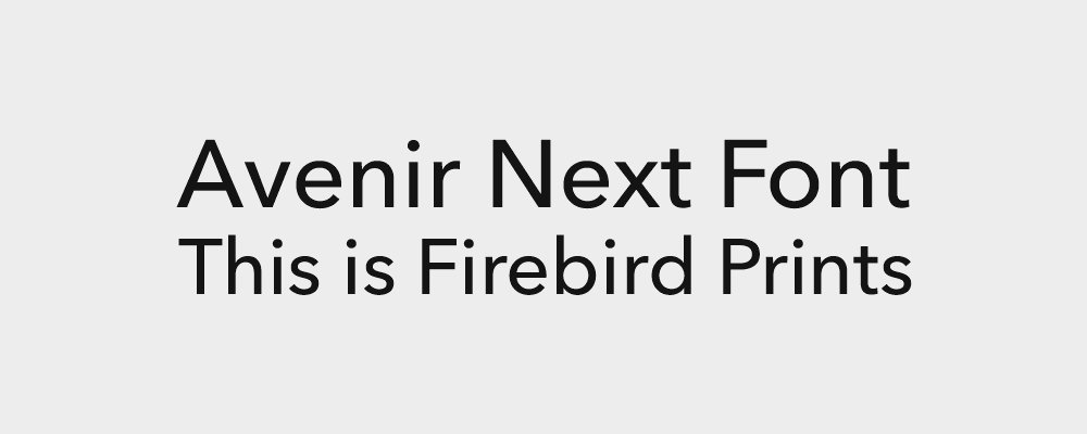 Avenir Next font preview