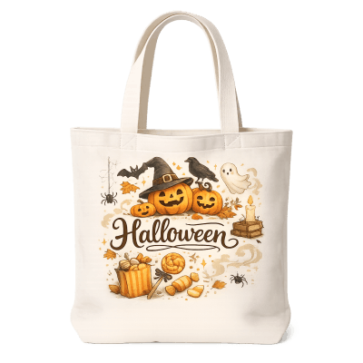 Halloween tote bag printing