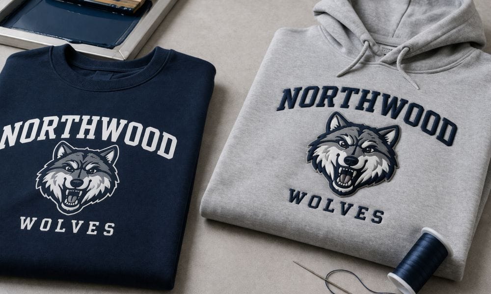 screen printing vs embroidery for school apparel