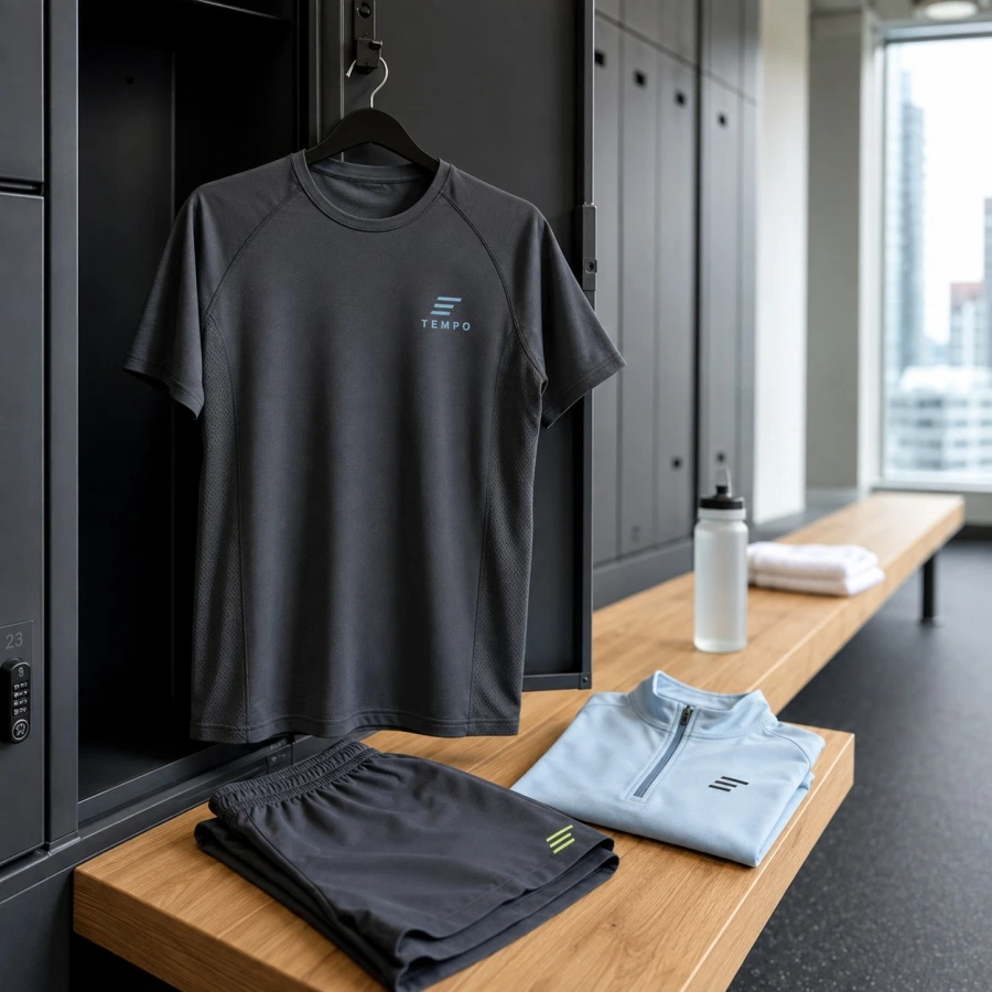 Custom printed performance activewear for a Vancouver running club