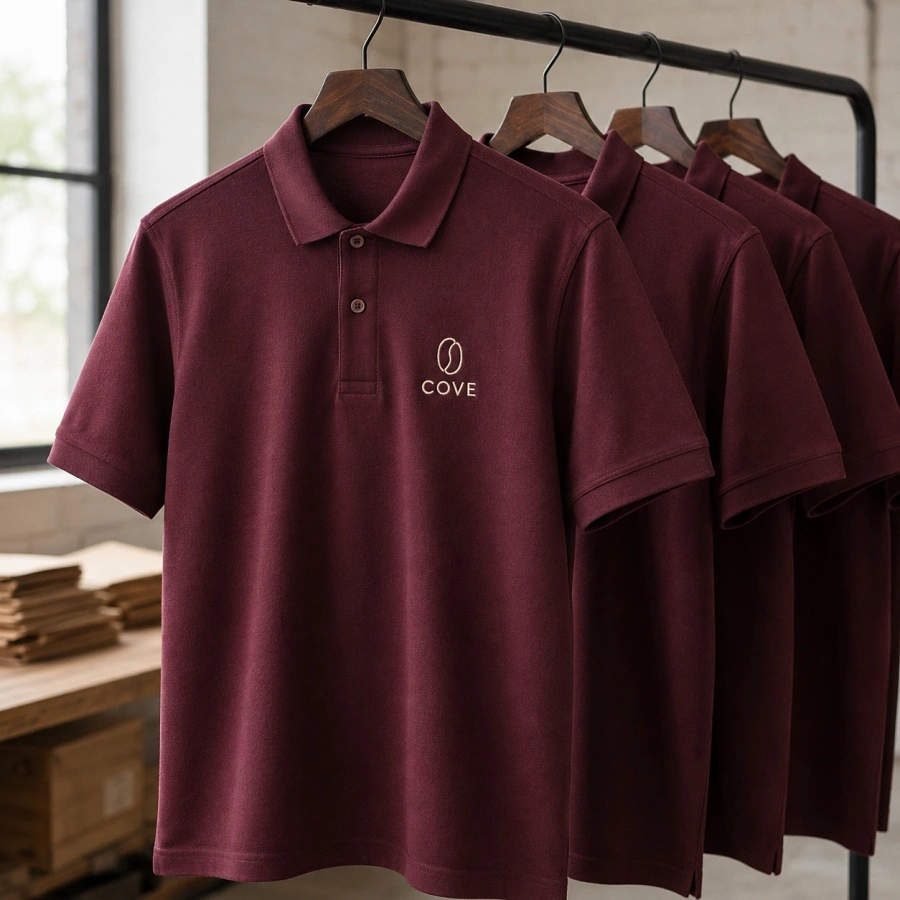 Custom embroidered polo shirts for Vancouver business uniforms