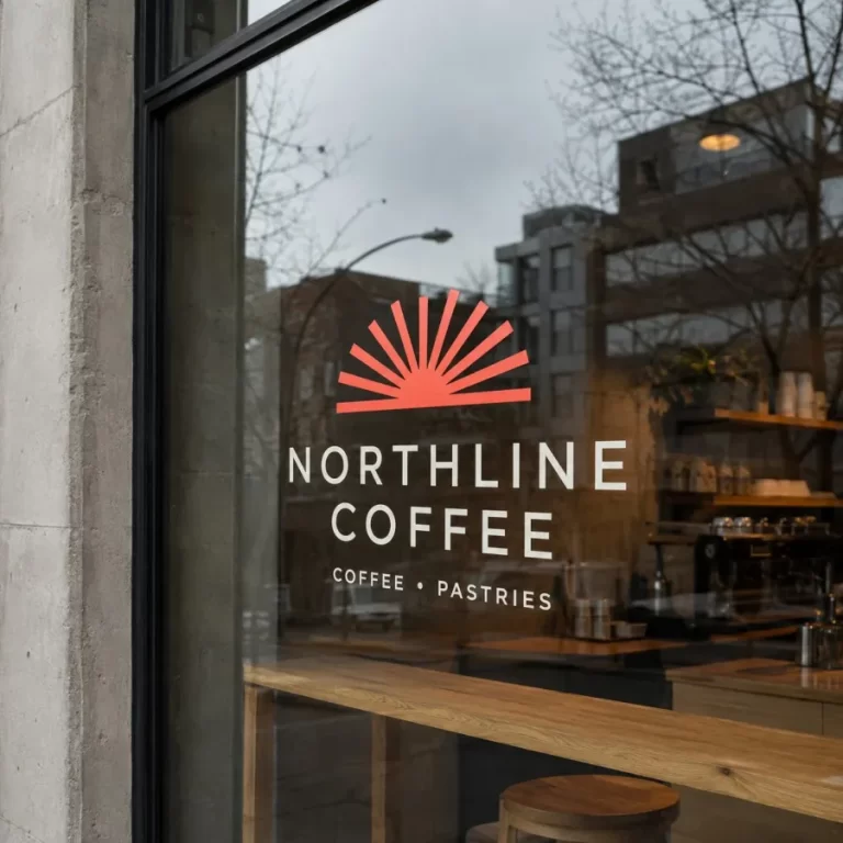 Custom large vinyl window sticker for a Vancouver coffee shop