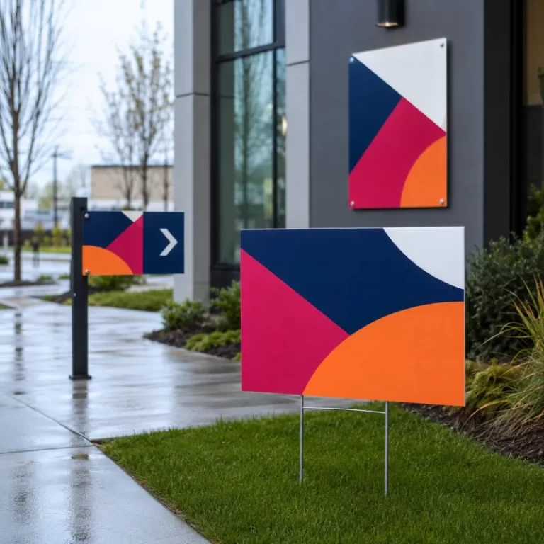 Custom outdoor sign boards printed on corrugated plastic, PVC and aluminum composite in Vancouver
