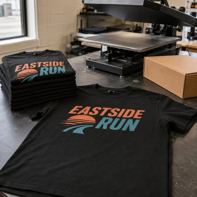 Same day custom DTF printed T-shirts ready for pickup in Vancouver